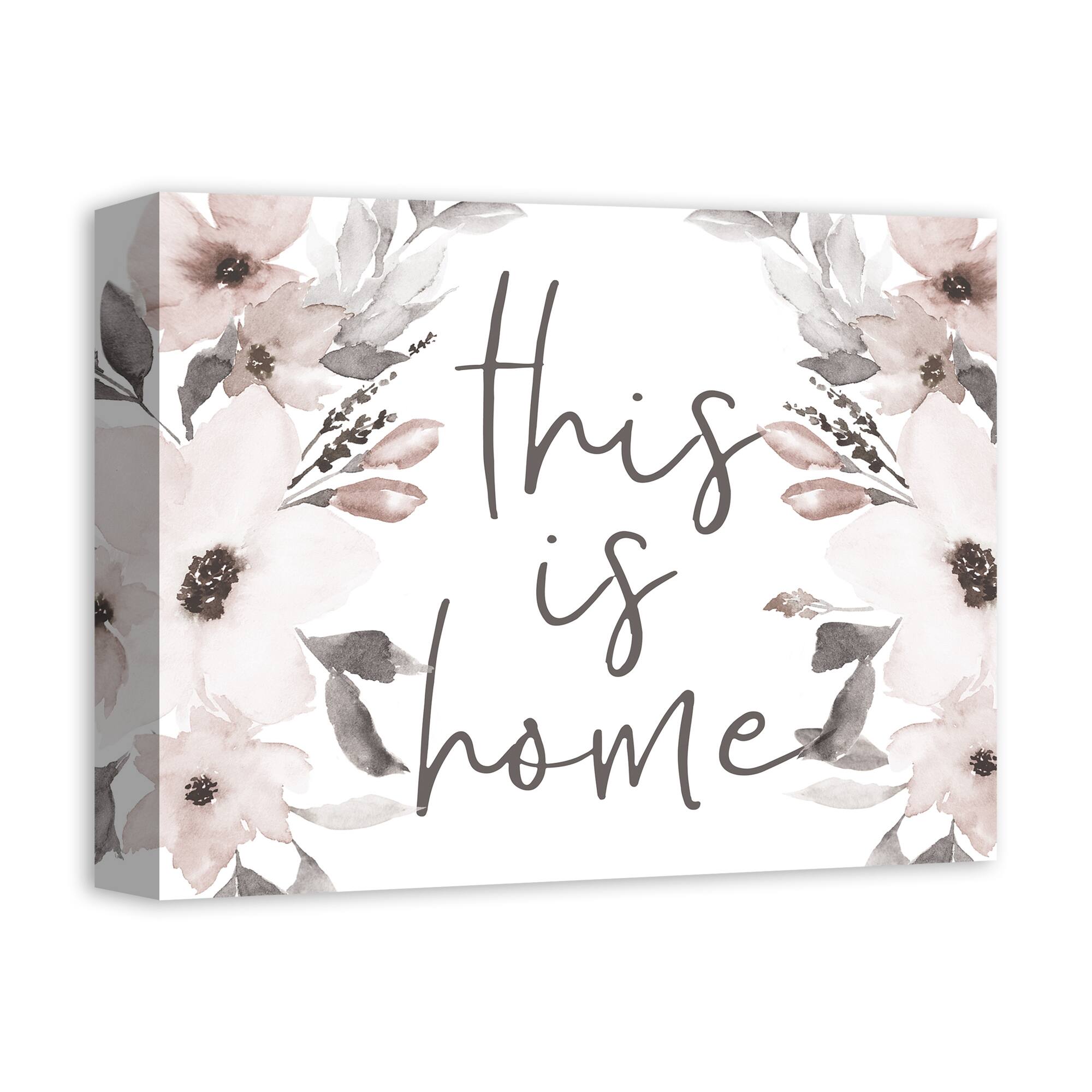 This Is Home Florals 11" x 14" Canvas Wall Art